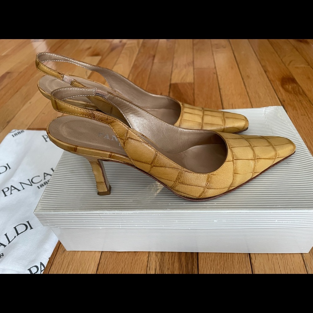 Pancaldi 1888 Camel Kid Heels Sz 6